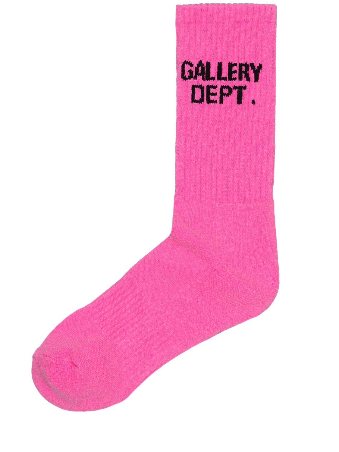 Shop Gallery Dept. Logo Cotton Blend Socks In Flo Pink