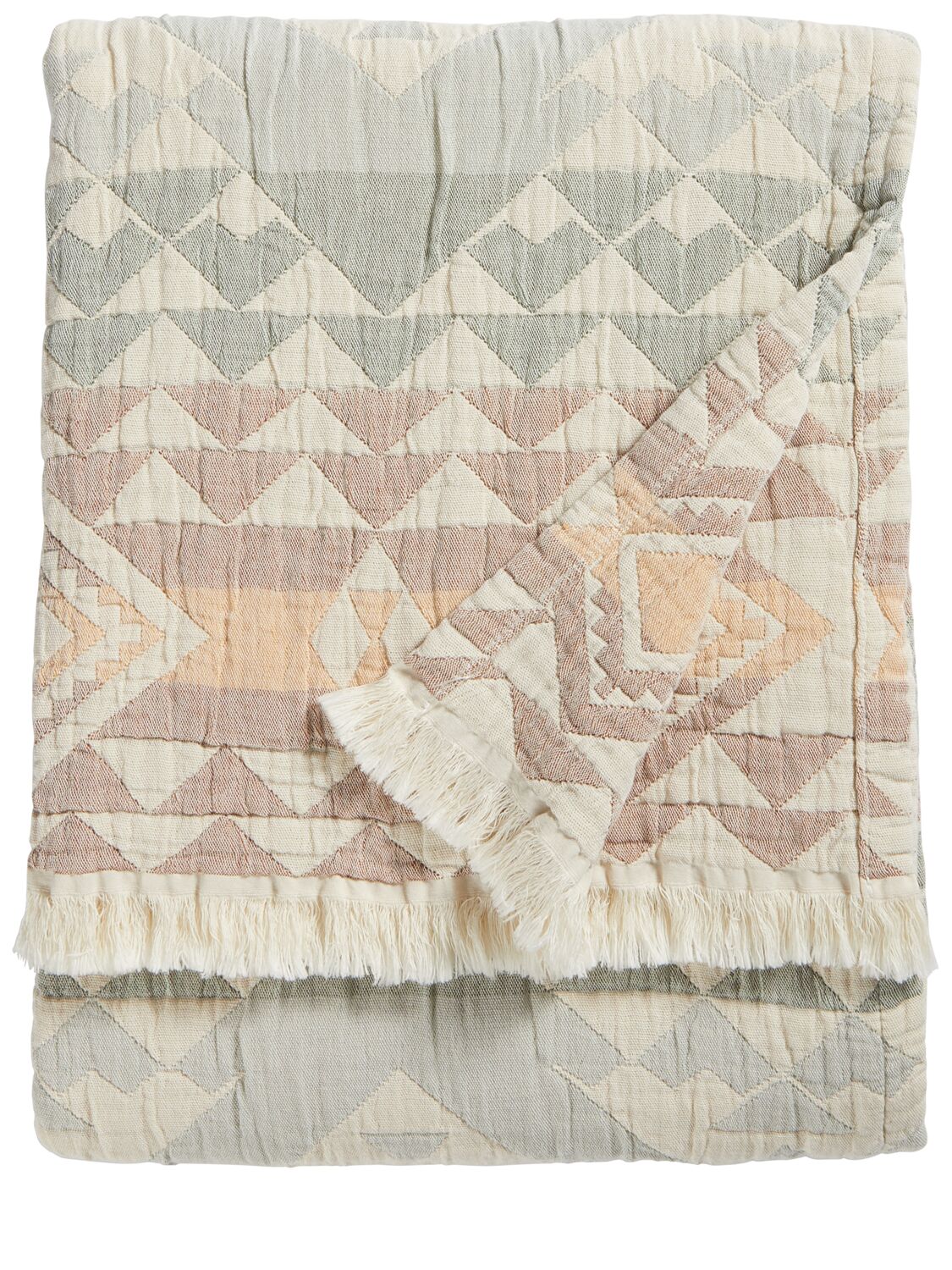 Pendleton Woolen Mills Fringed Cotton Throw In Multicolor