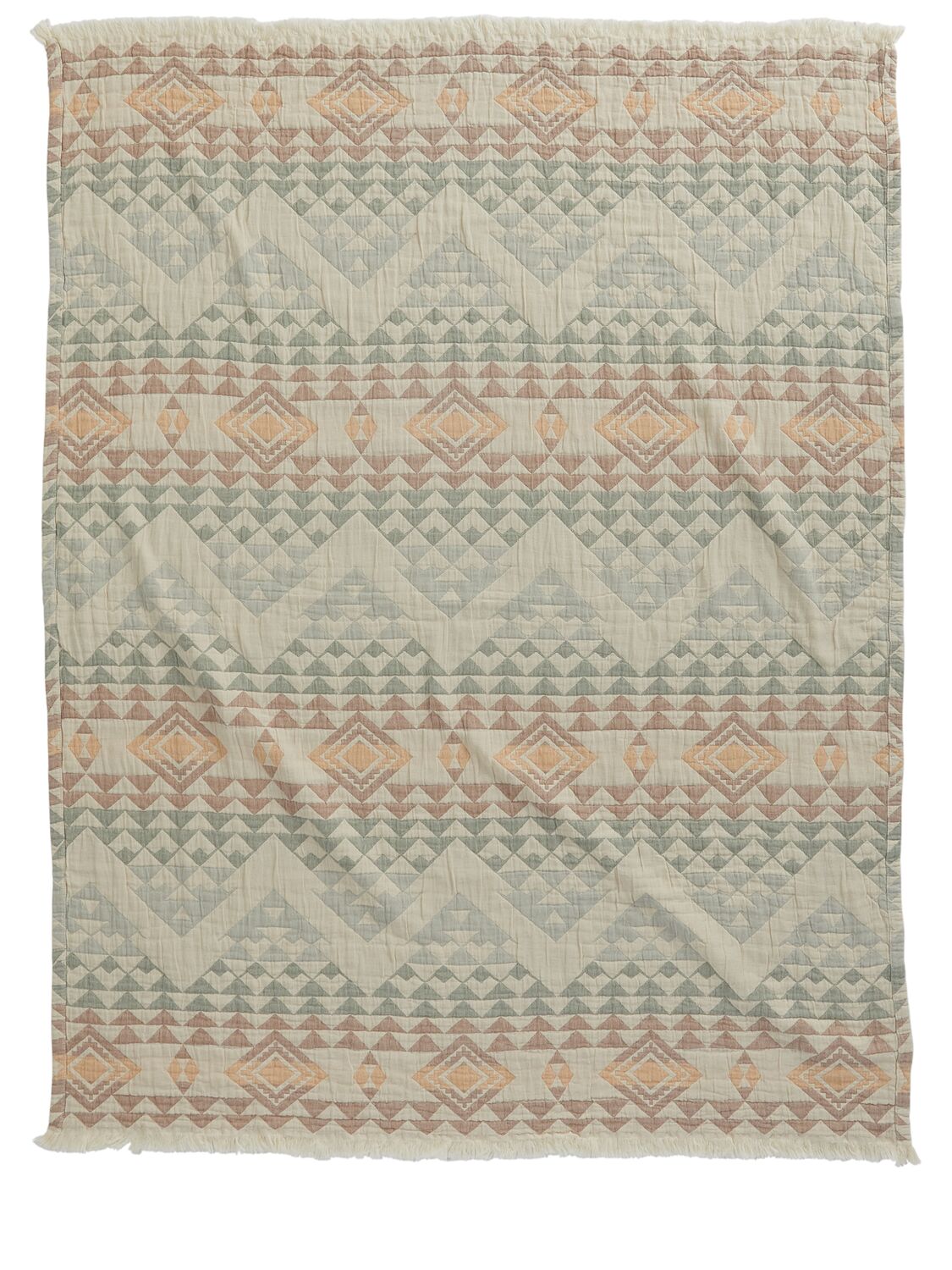 Shop Pendleton Woolen Mills Fringed Cotton Throw In Multicolor
