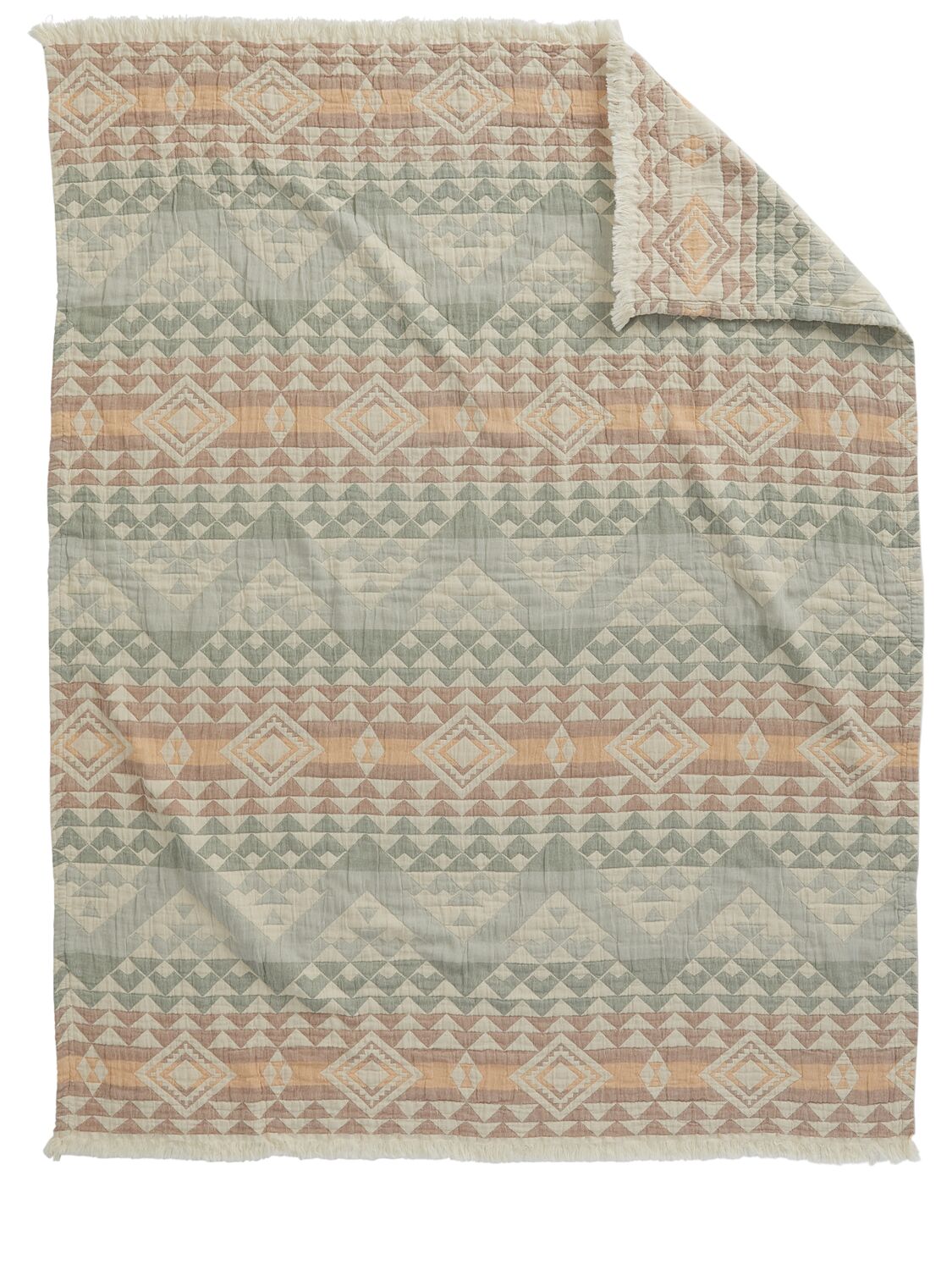 Shop Pendleton Woolen Mills Fringed Cotton Throw In Multicolor