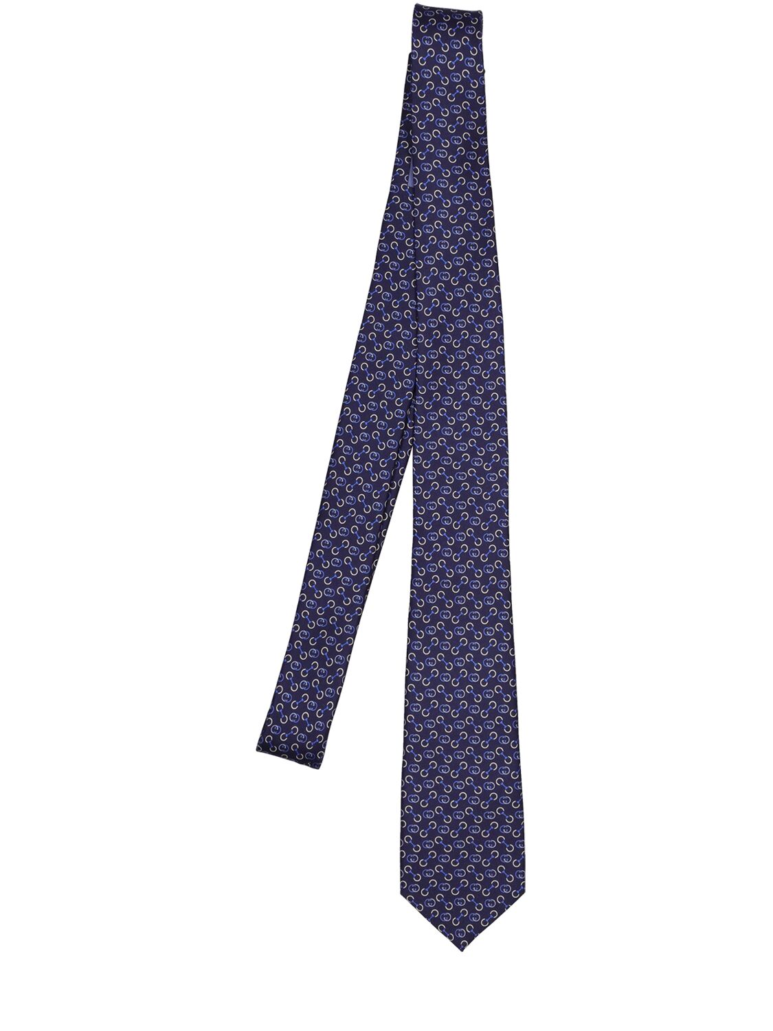 Gucci 7cm Morsie Silk Tie In Blue