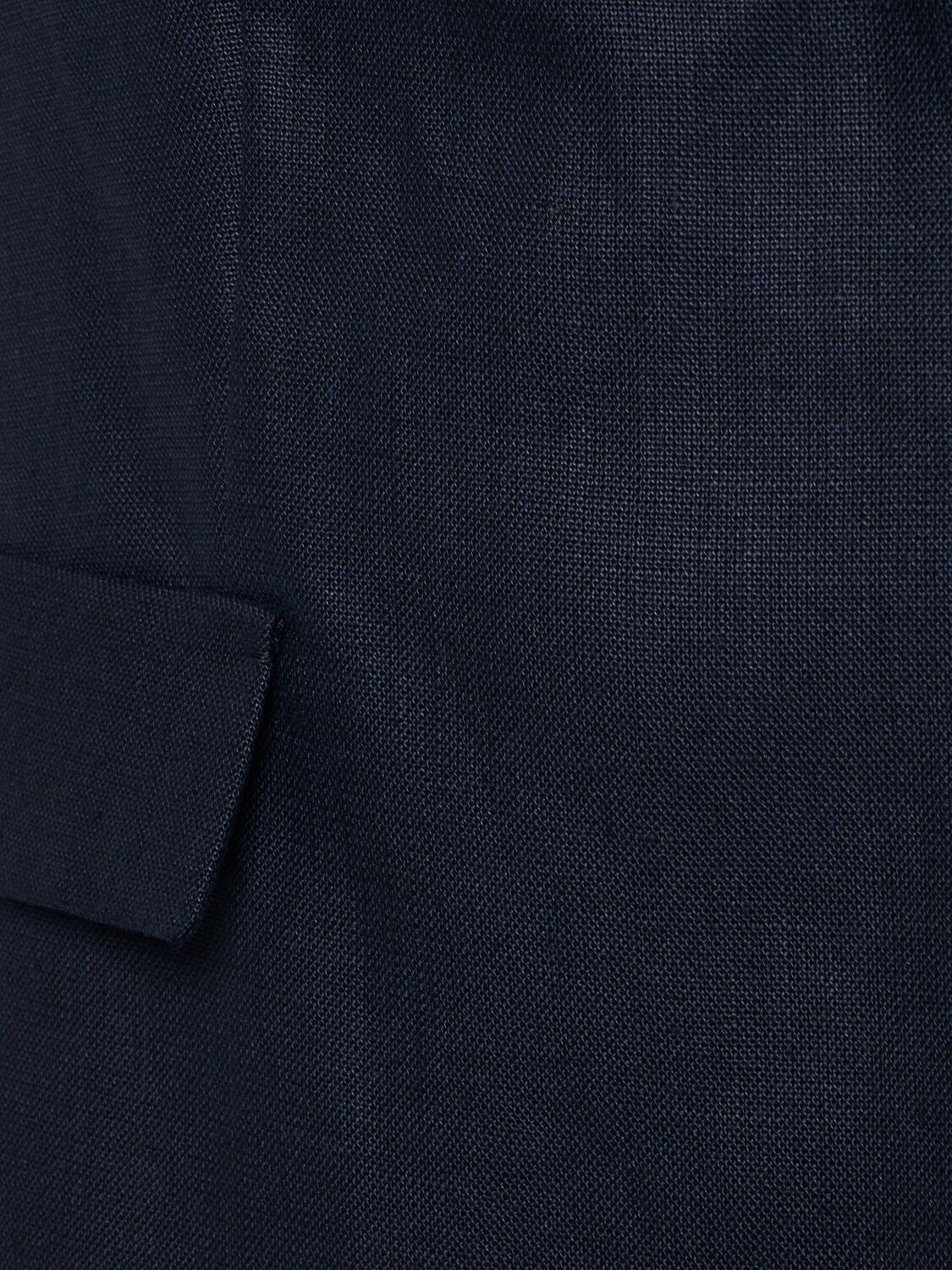 Shop 's Max Mara Marie Linen Long Vest In Navy