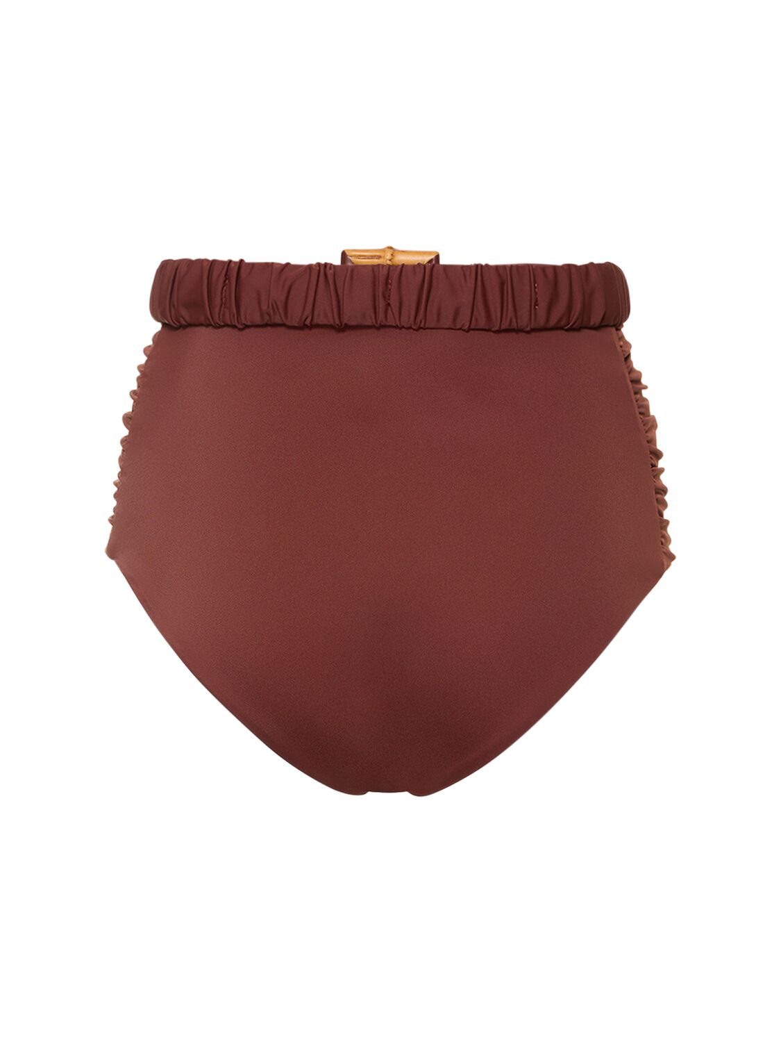 Shop Johanna Ortiz African Nomad Belted Lycra Bikini Bottom In Brown,pink