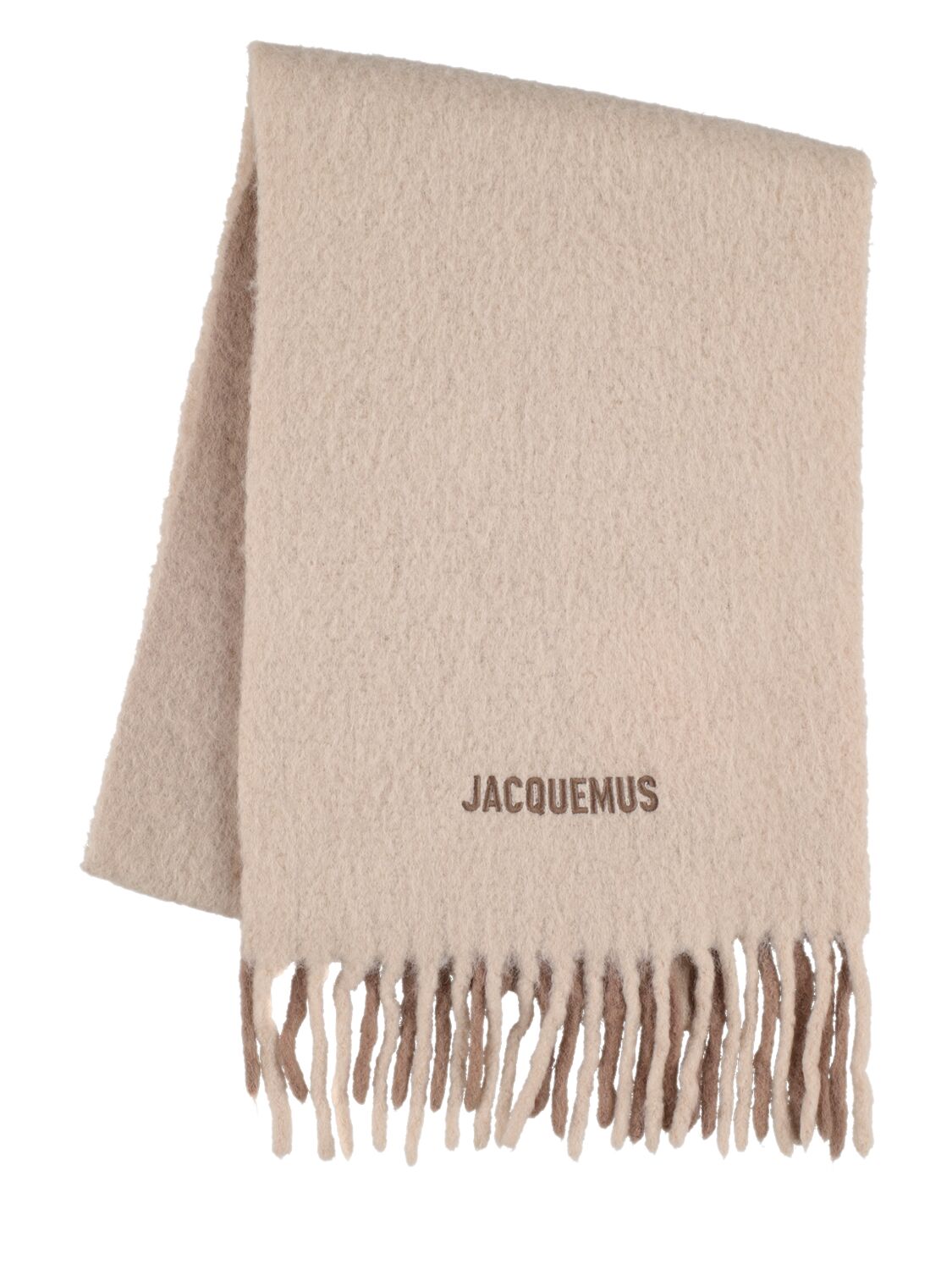 Jacquemus L'echarpe Moisson Wool Scarf In Multi,beige