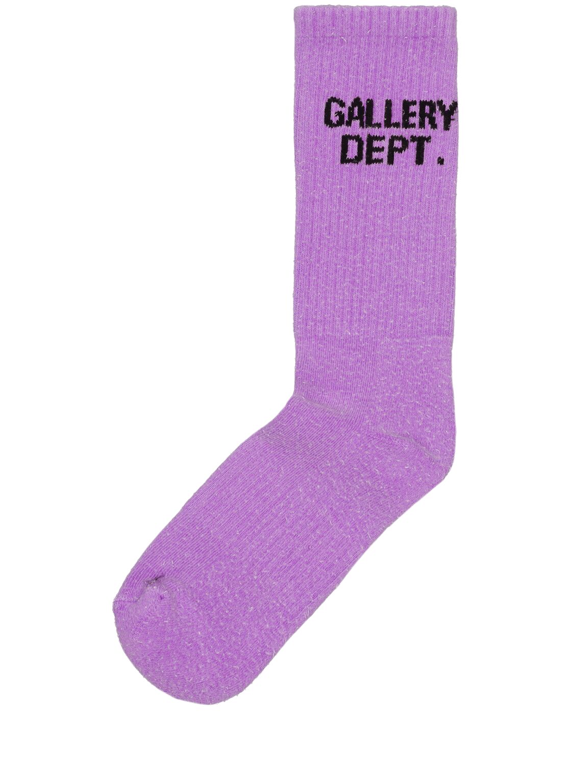 Shop Gallery Dept. Logo Cotton Blend Socks In Flo Purple