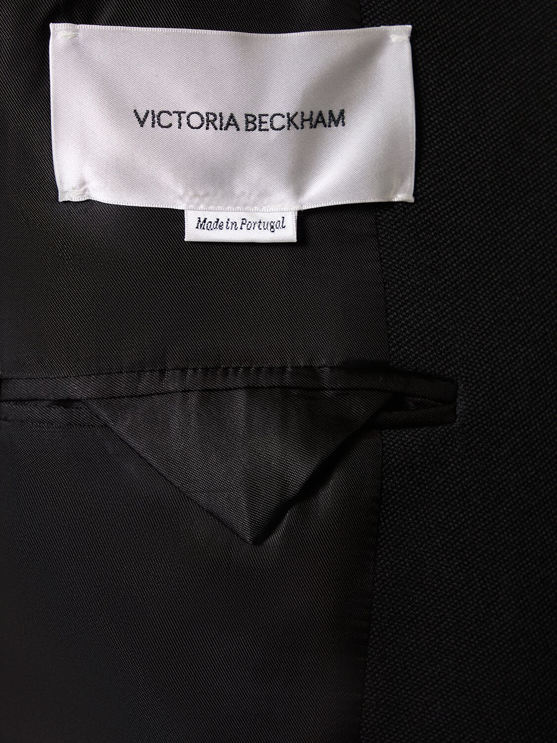 Shop Victoria Beckham Patch Pocket Wool Blend Blazer In Black
