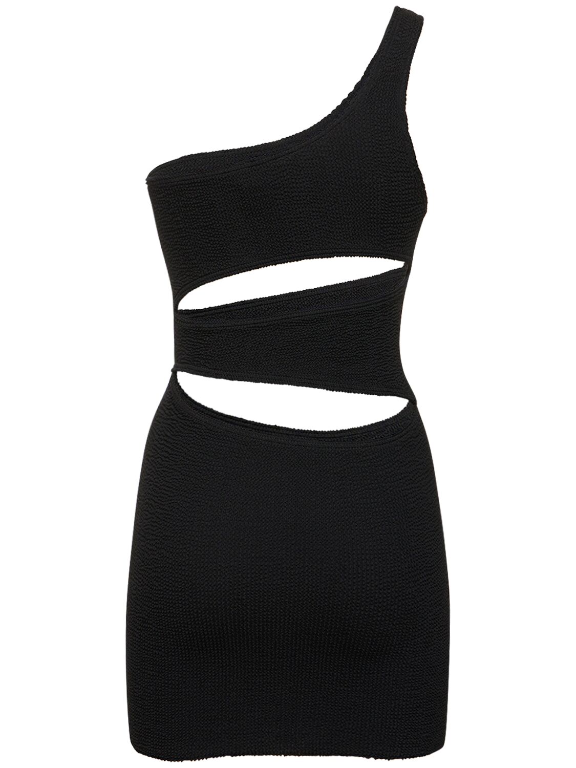 Shop Bond Eye Rico Asymmetric Cutout Mini Dress In Black