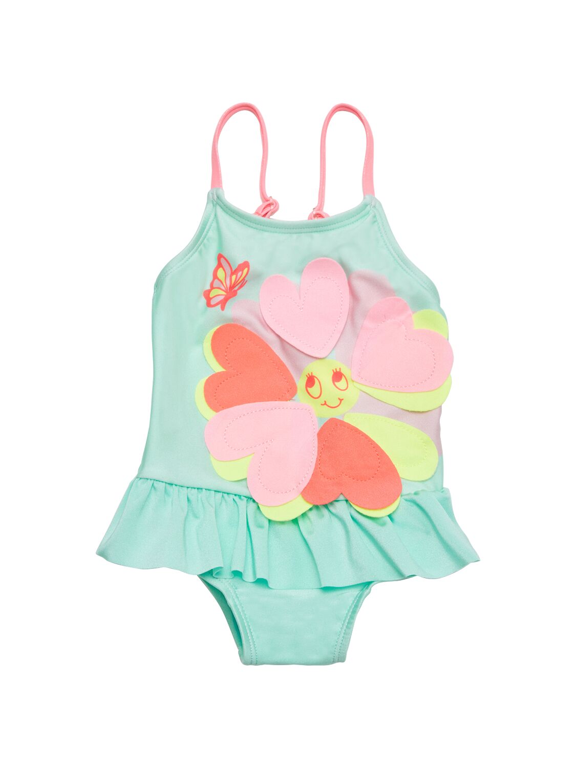 Billieblush Kids' Embroidered Tech Swimsuit In 浅蓝色