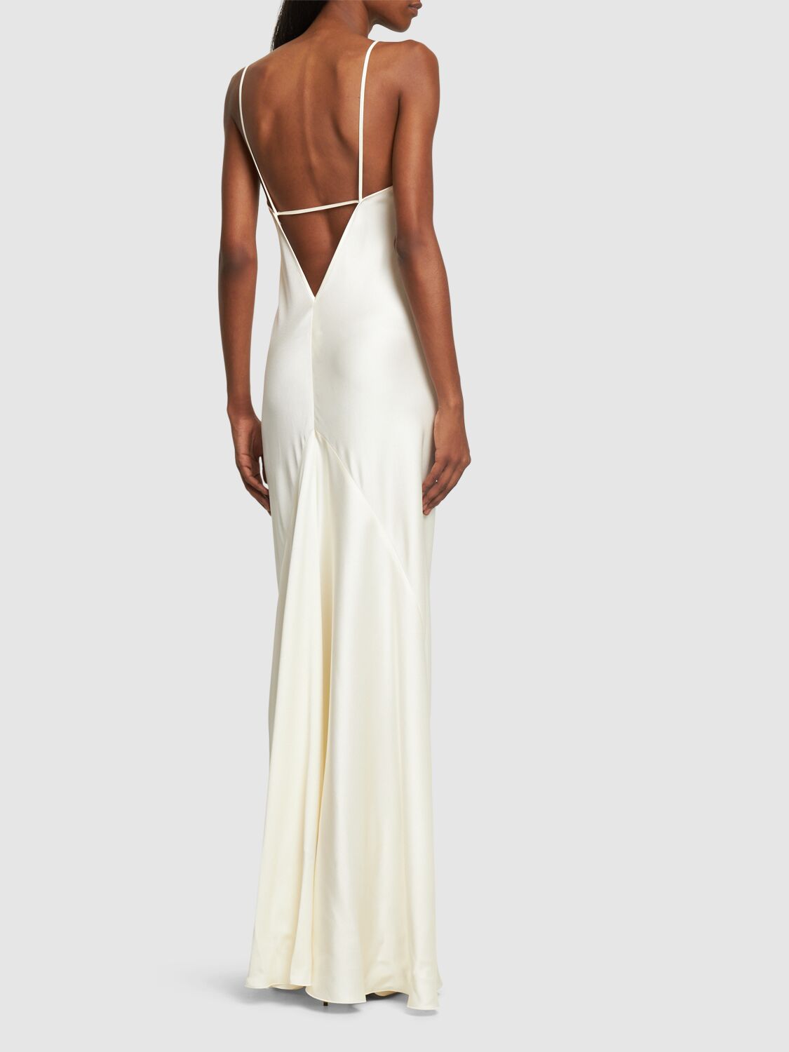 VICTORIA BECKHAM Cami Open Back Satin Midi Slip Dress | Smart Closet