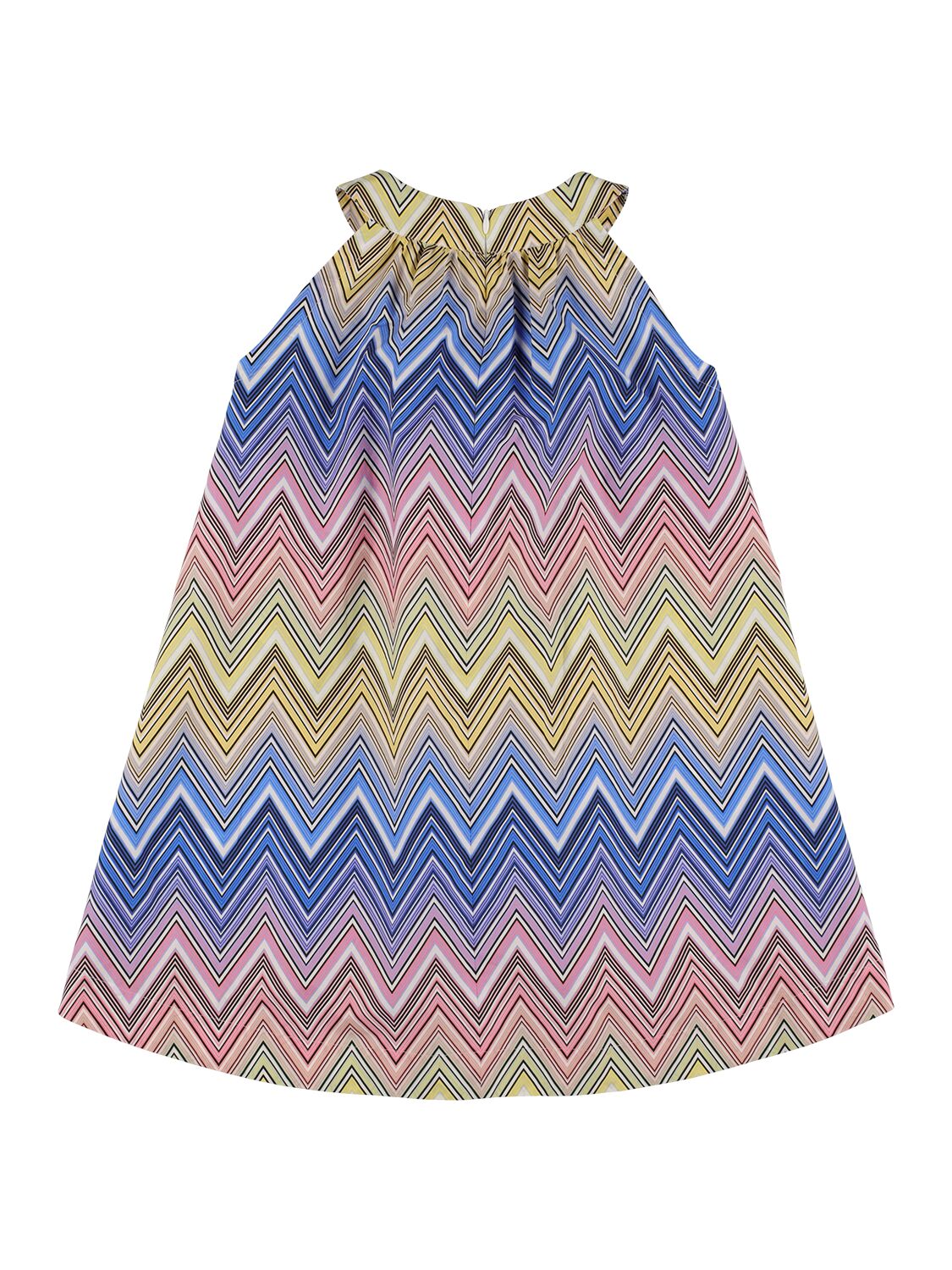 Shop Missoni Cotton Poplin Jacquard Dress In Multicolor