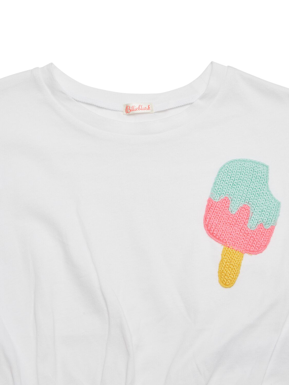 Shop Billieblush Popsicle Cotton Crop T-shirt In White