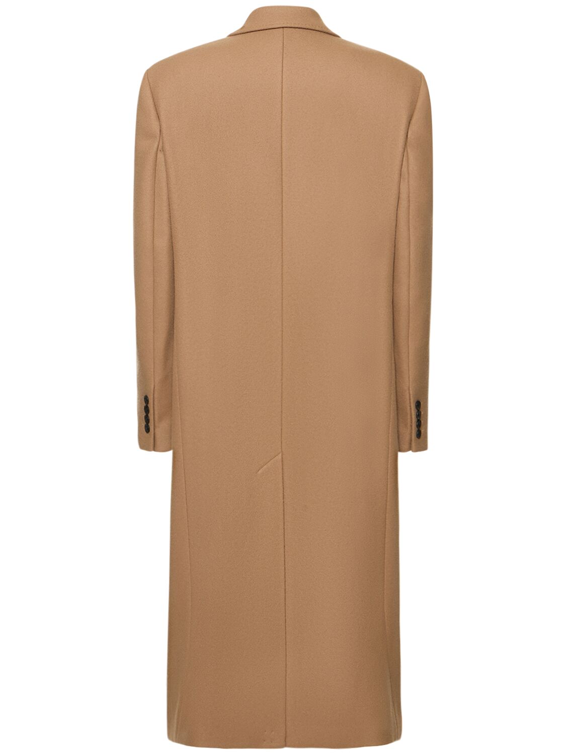 Shop Nili Lotan Edmont Double Breast Wool Long Coat In Brown