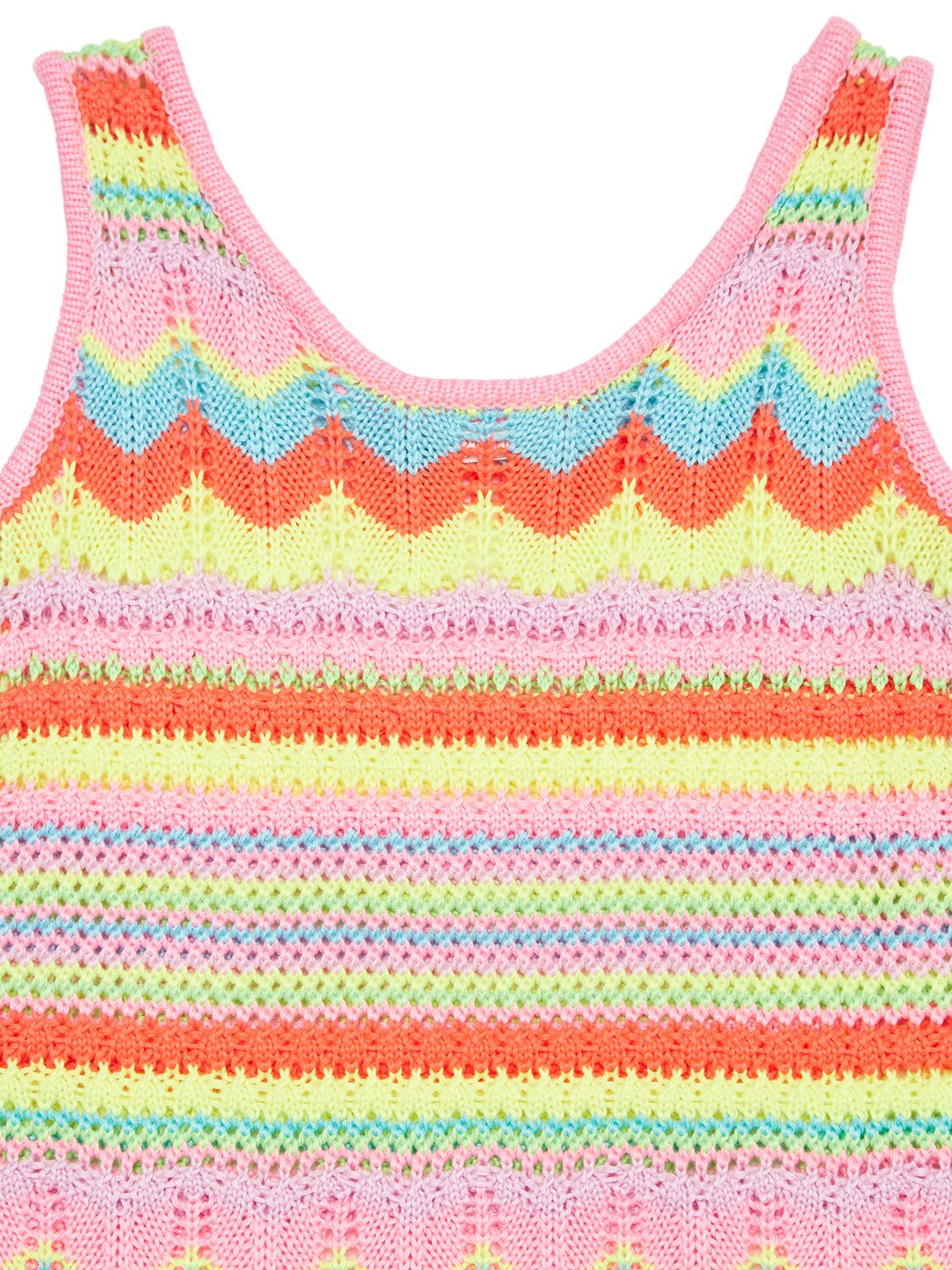 Shop Billieblush Crocheted Tech Tank Dress In Pink,multi