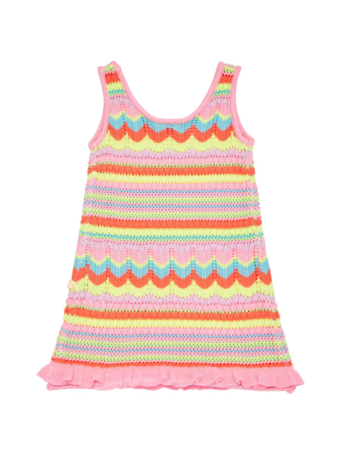 Shop Billieblush Crocheted Tech Tank Dress In Pink,multi