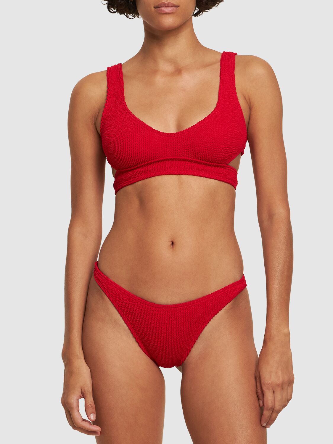 Shop Bond Eye Sinner Seersucker Bikini Bottoms In Red