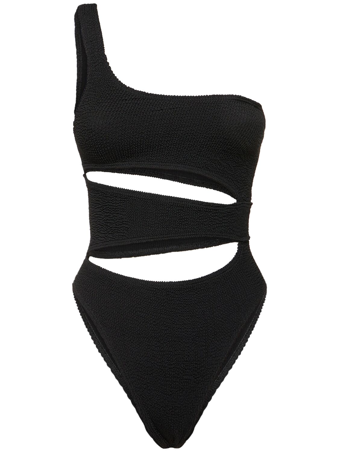 Bond Eye Rico Asymmetric Cutout Swimsuit In Black