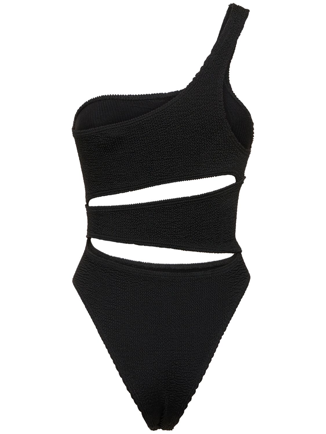 Shop Bond Eye Rico Asymmetric Cutout Swimsuit In Black