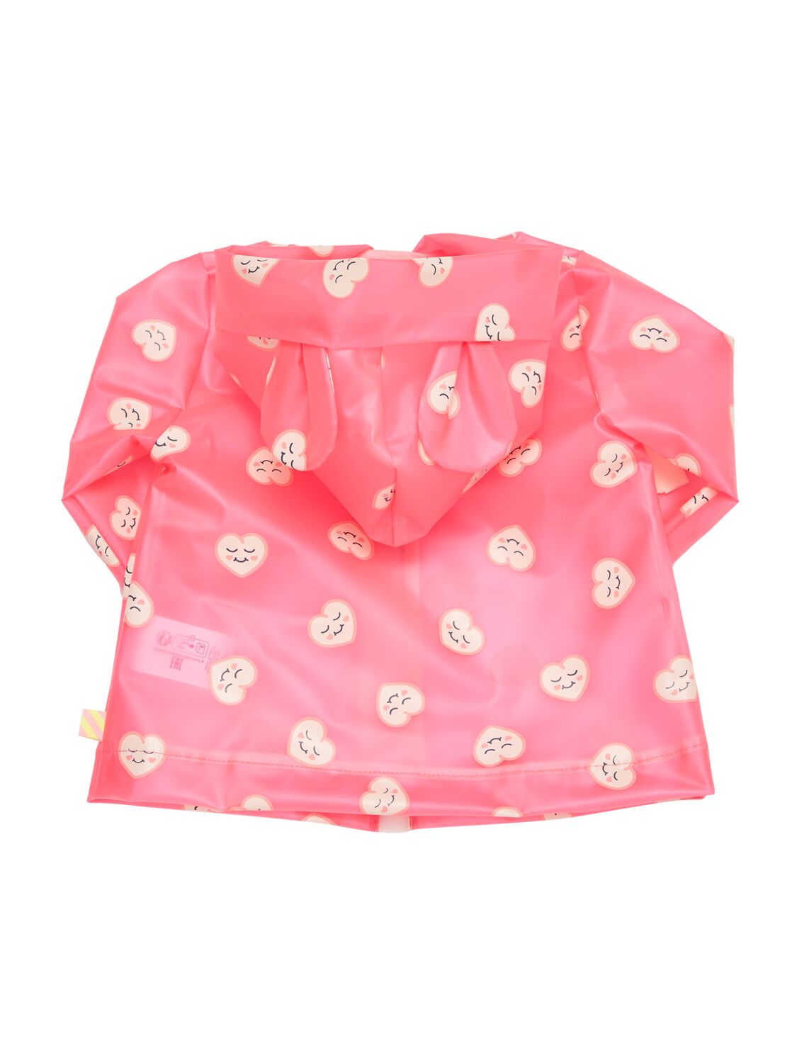 Billieblush Heart Print Tech Raincoat In Fuchsia