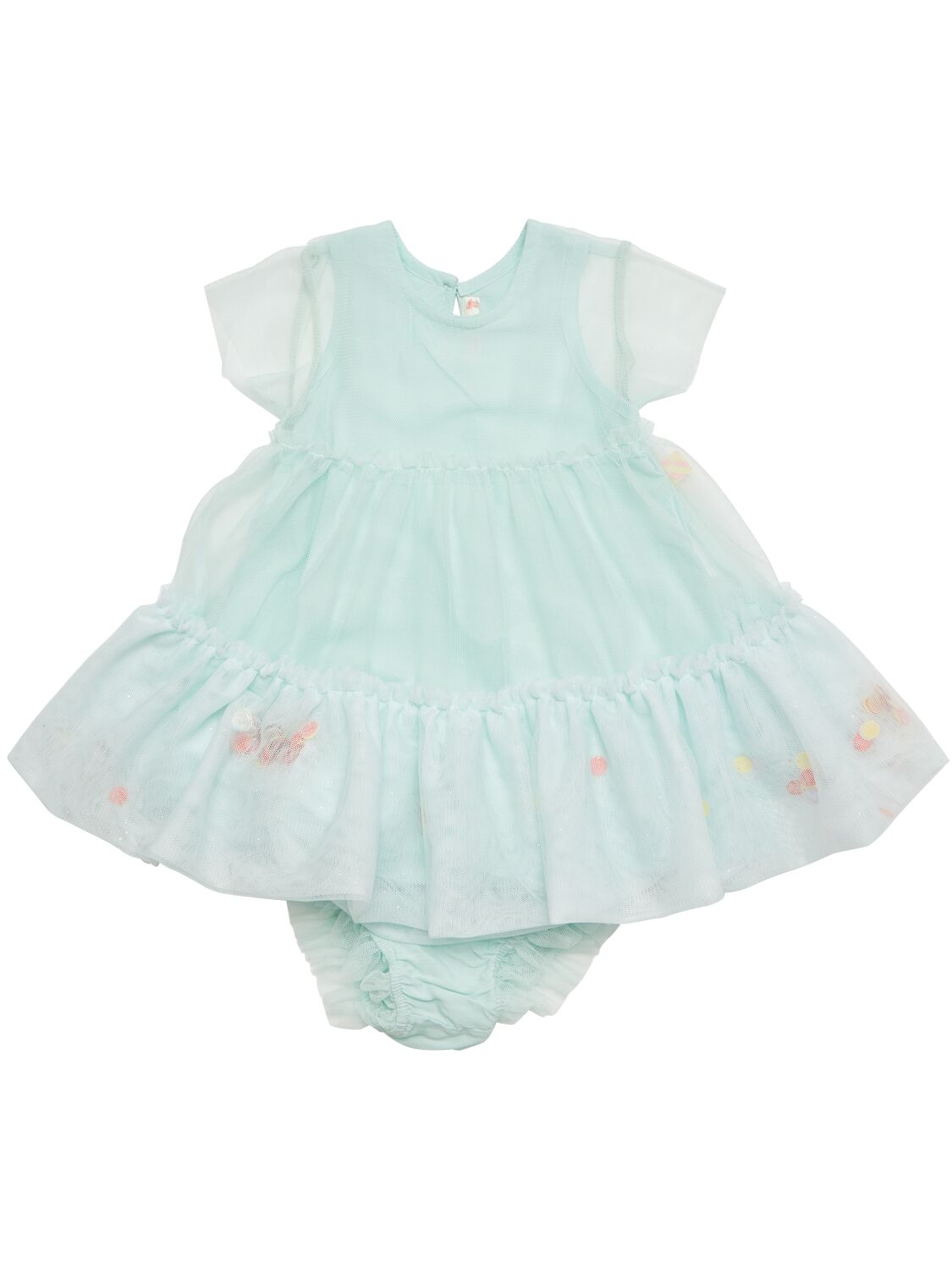 Billieblush Babies' Tulle Dress & Diaper Cover In Light Blue
