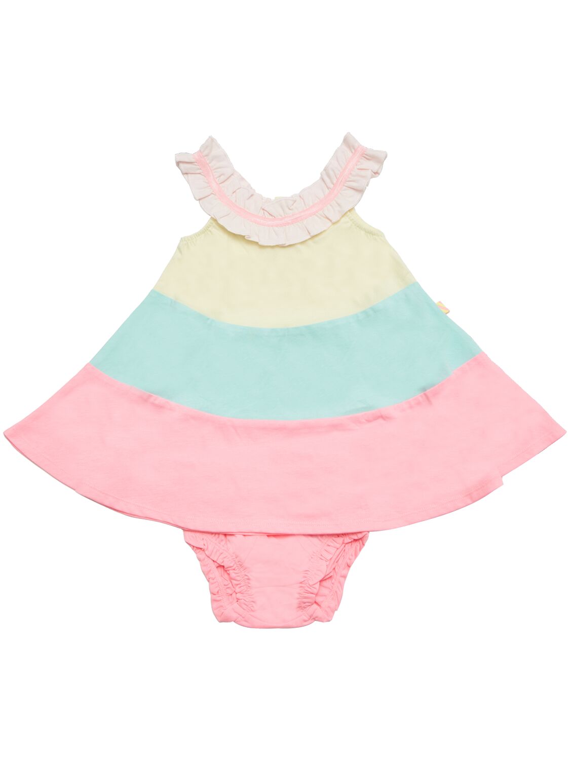 Billieblush Babies' Girls Neon Pink Cotton Jersey Dress In Multicolor