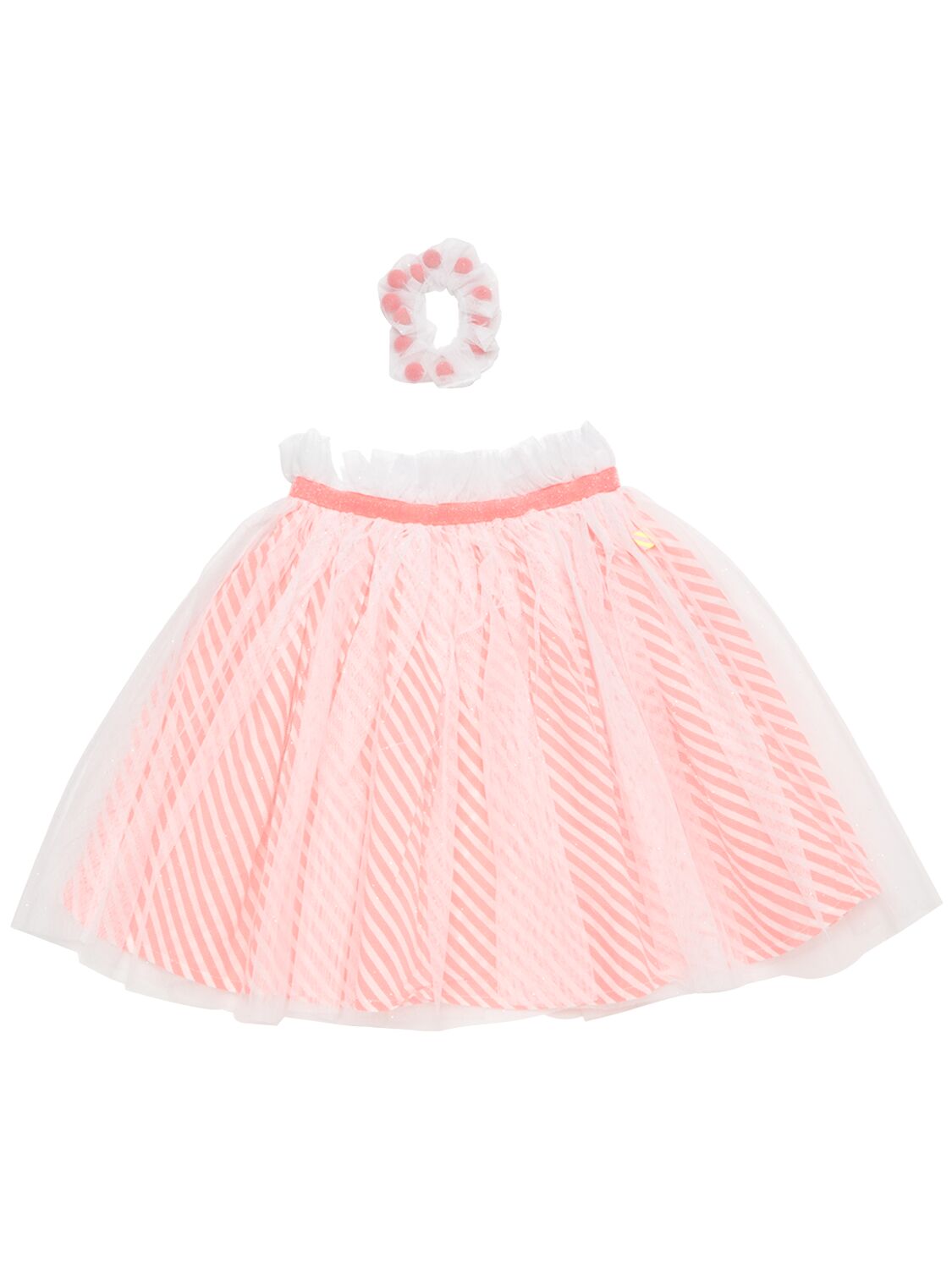 Billieblush Kids' Glittered Tulle Skirt W/ Scrunchy In Multicolor