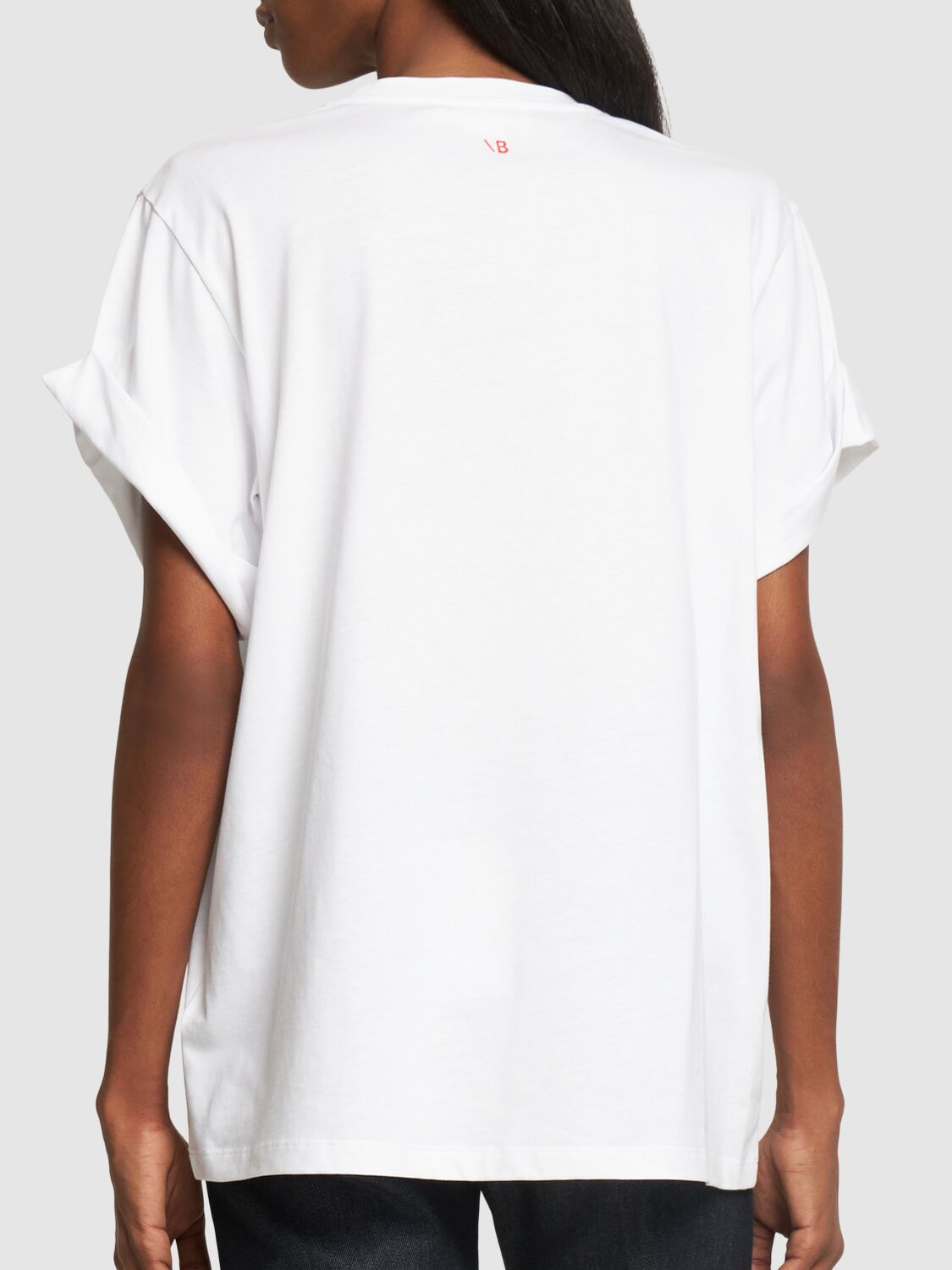 Shop Victoria Beckham Relaxed Fit Cotton T-shirt In White