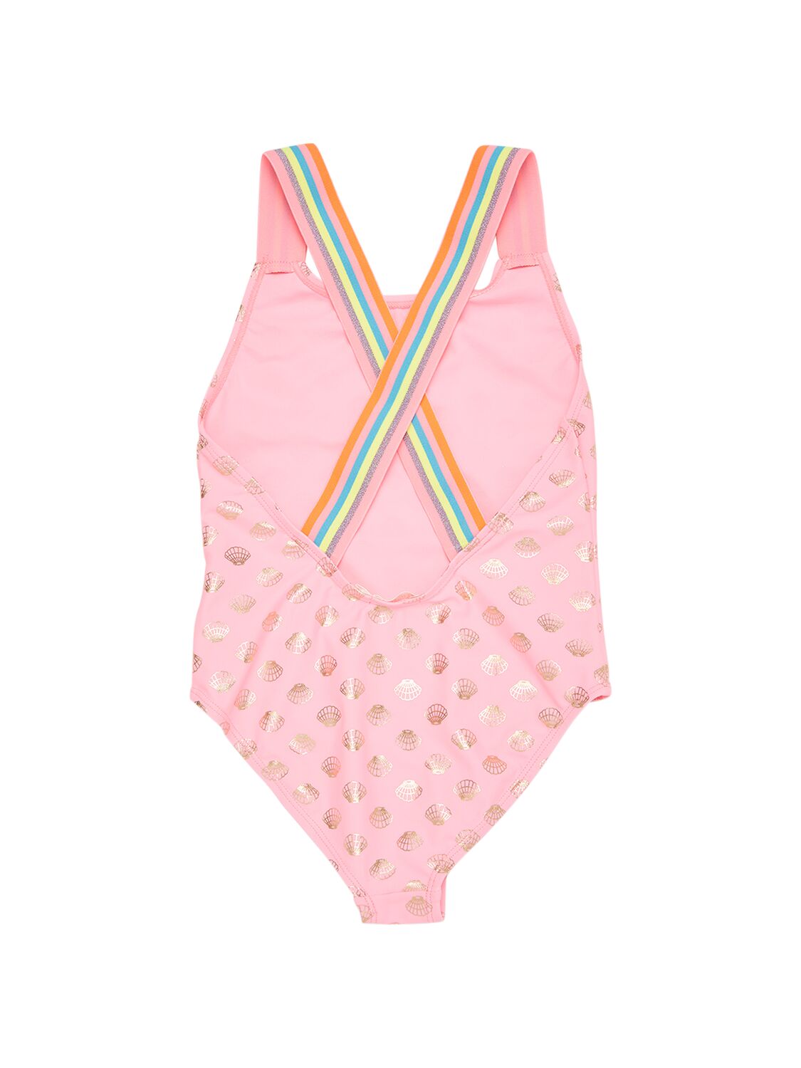 Shop Billieblush Shell Print Lycra One-piece Swimsuit In Multicolor