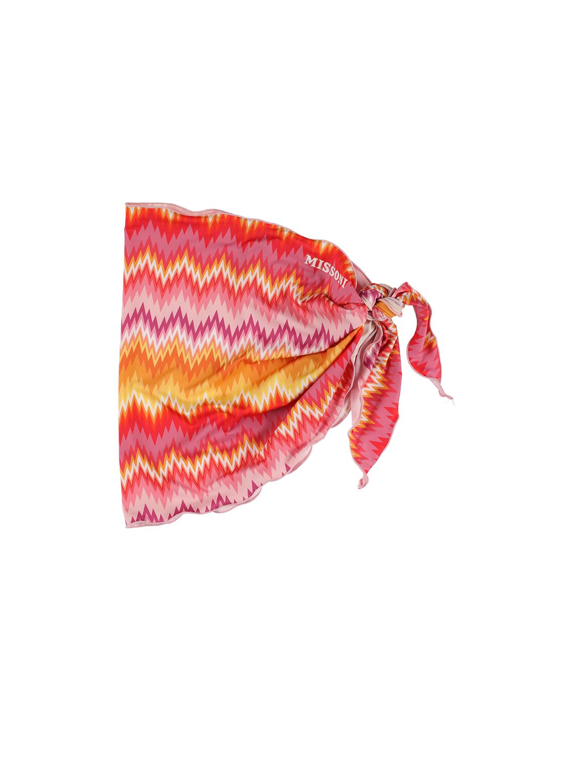 Missoni Kids' 印花平纹针织围裹式半身裙 In Multicolor