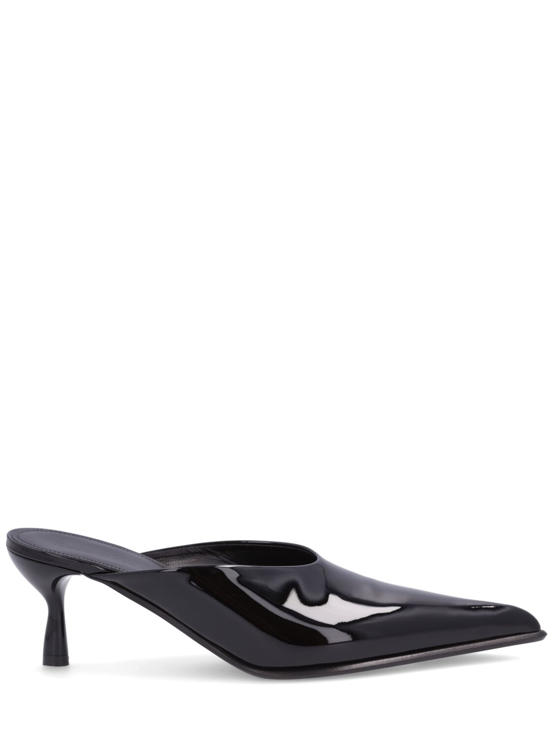 Lanvin 60mm Patent Leather Mules In Black