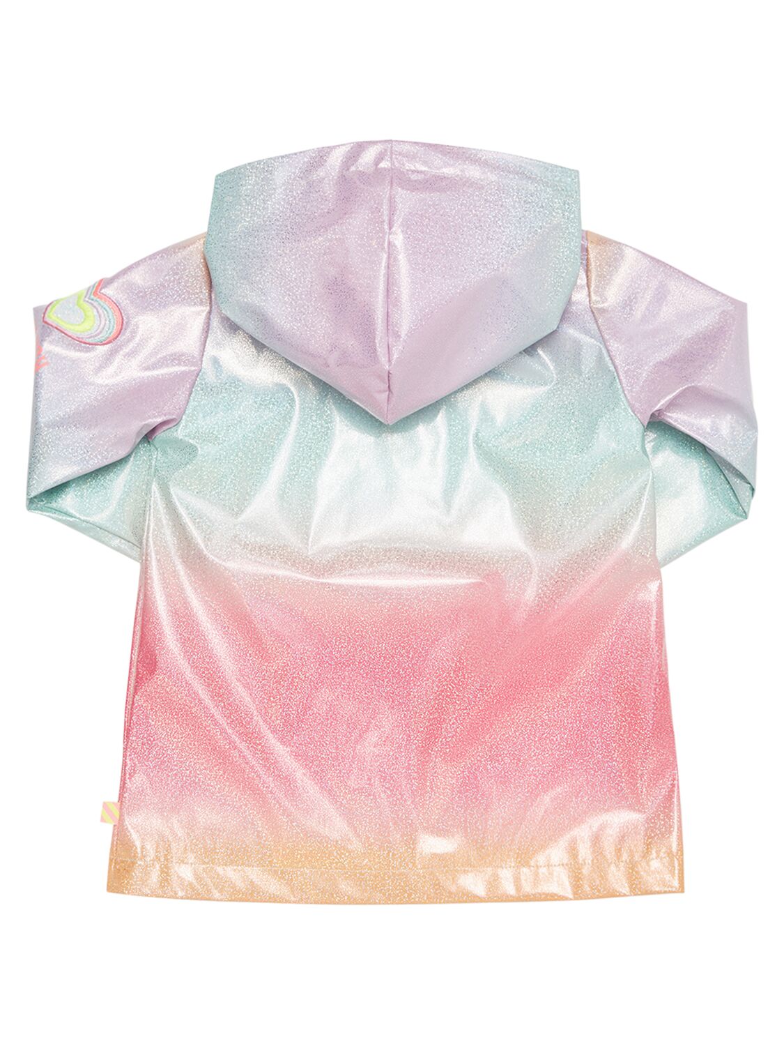 Shop Billieblush Glittered Printed Nylon Raincoat In Multicolor