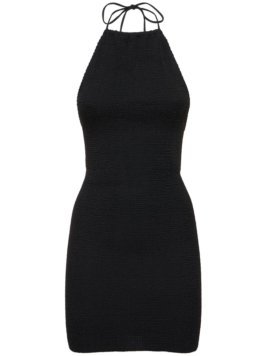 Bond Eye Imogen Mini Halter Dress In Black