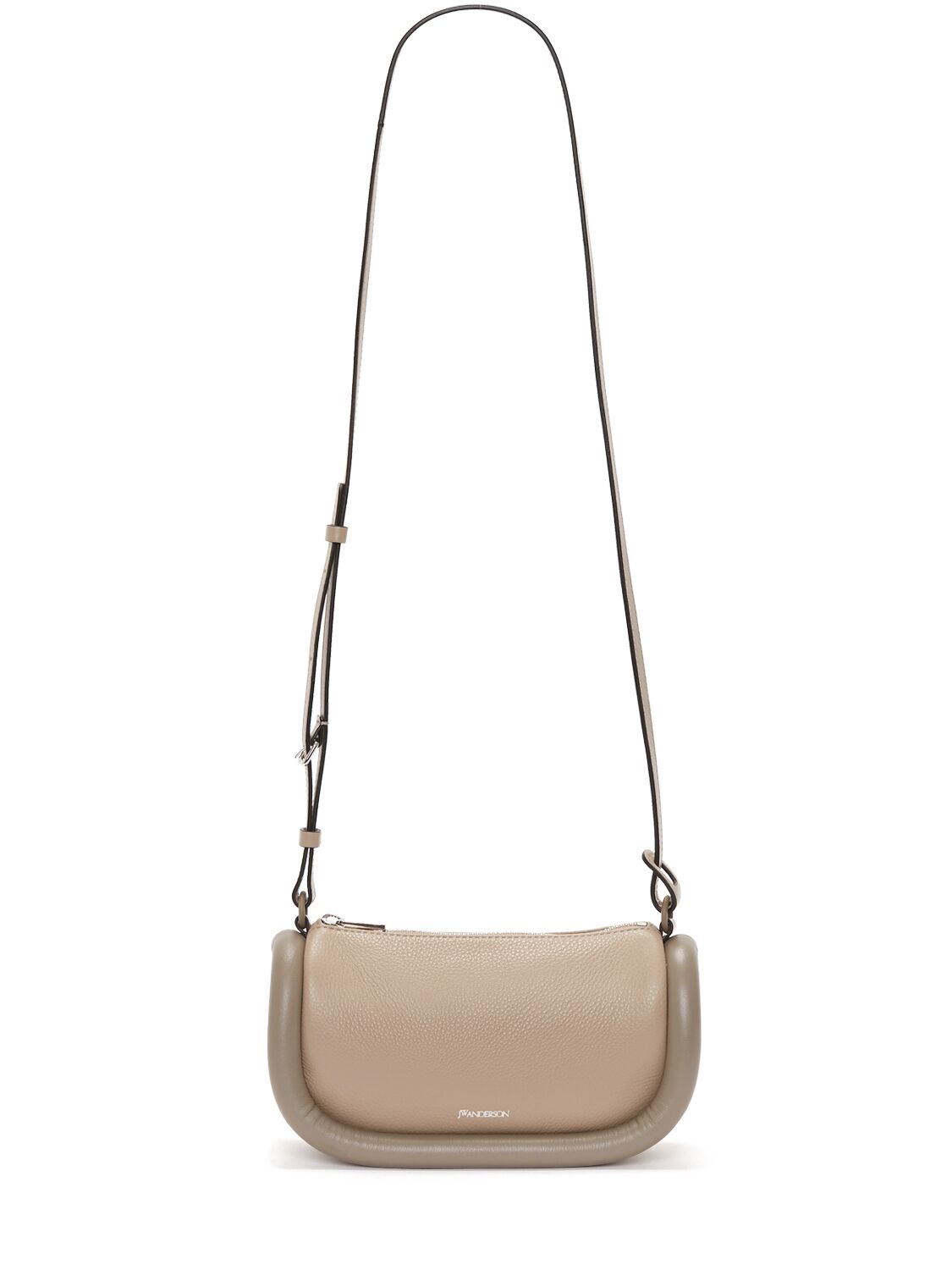 Jw Anderson The Bumper-12 Leather Shoulder Bag In Taupe