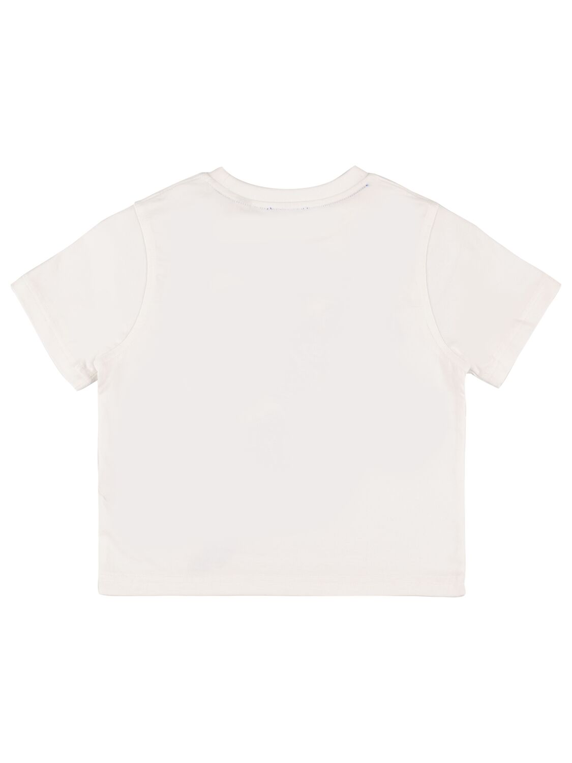 Shop Burberry Printed Cotton Jersey T-shirt In White,blue