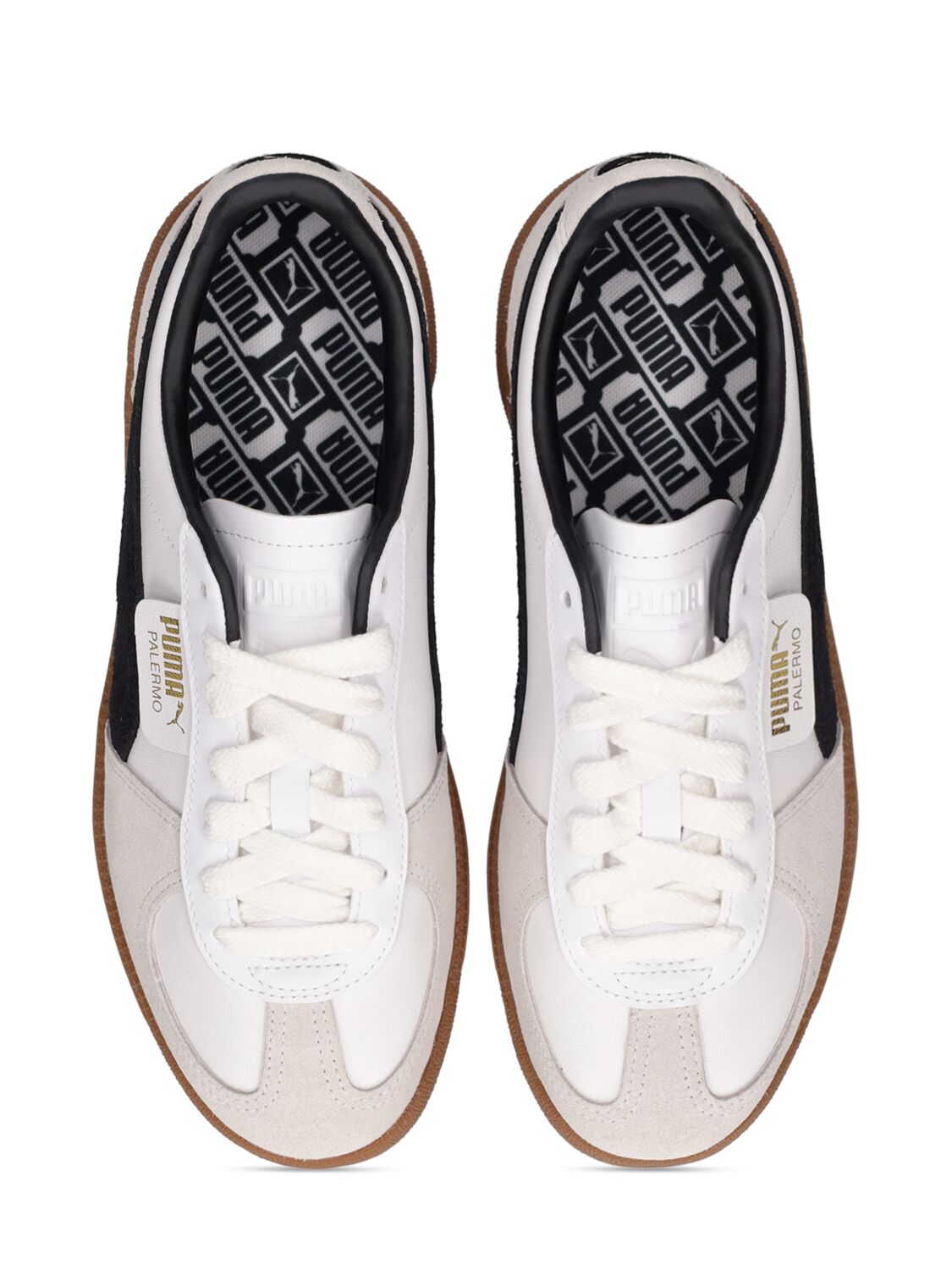 Men's shoes Puma Palermo Leather Puma White-Vapor Gray-Gum