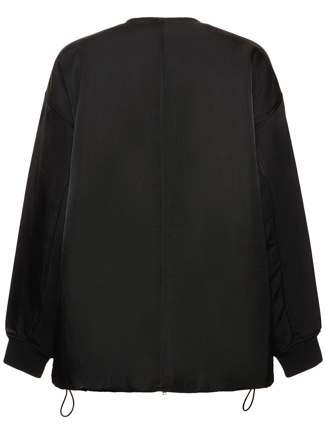 Shop Proenza Schouler Ray Nylon Twill Bomber Jacket W/ Zip In Black