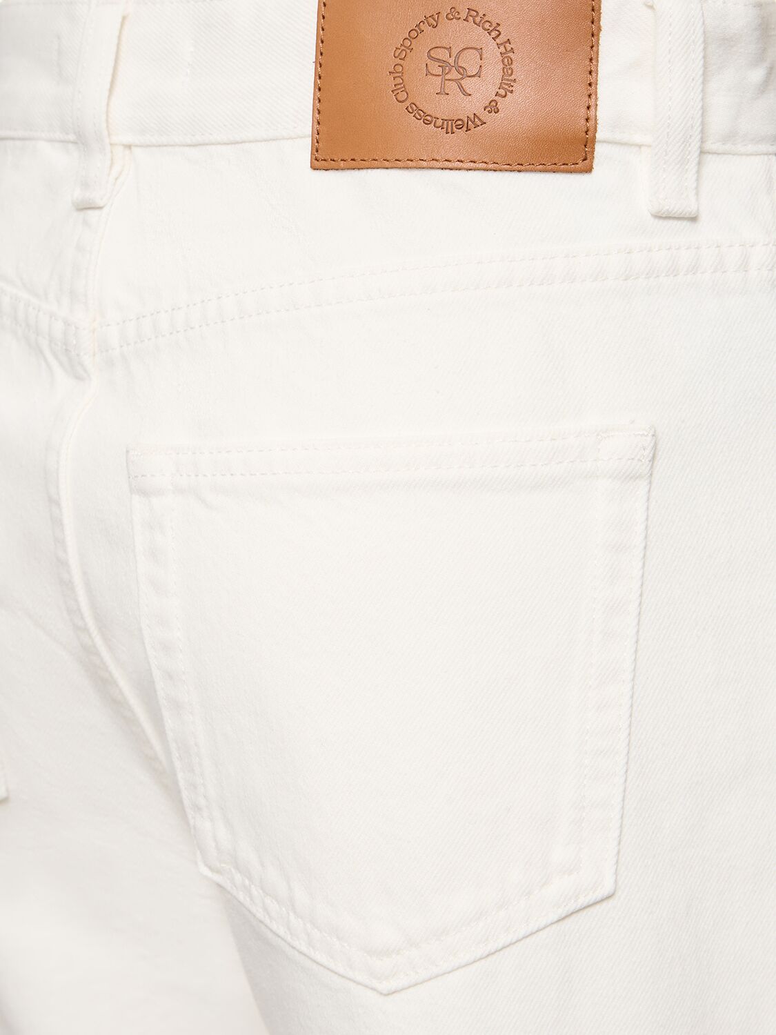 Shop Sporty And Rich Loose Fit Denim Jeans In White