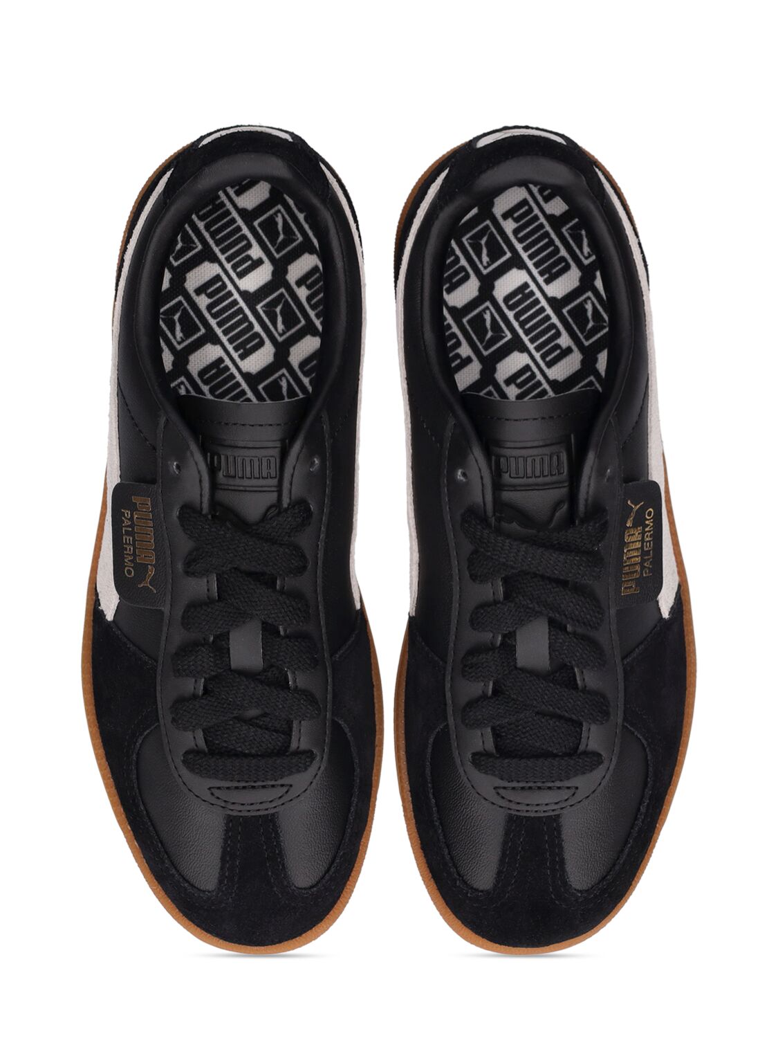 Shop Puma Palermo Sneakers In  Black,grey