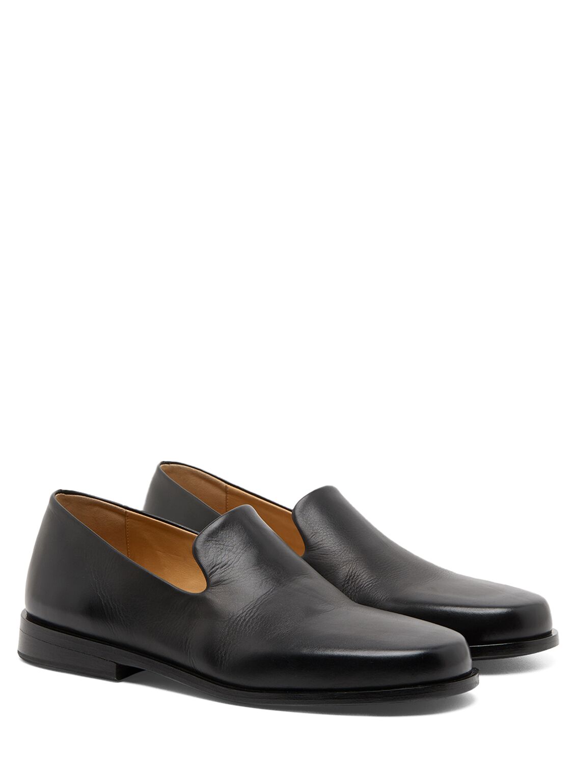 Shop Marsèll Mocasso Leather Loafers In Black