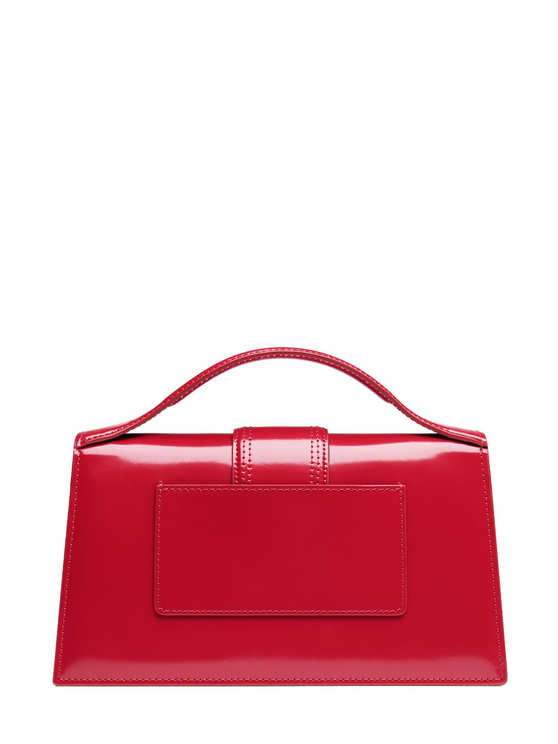 Shop Jacquemus Le Grand Bambino Leather Top Handle Bag In Red