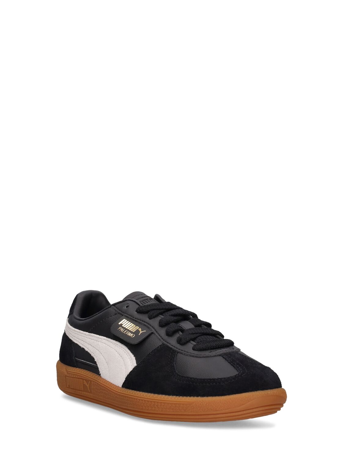 Shop Puma Palermo Lth Sneakers In Black