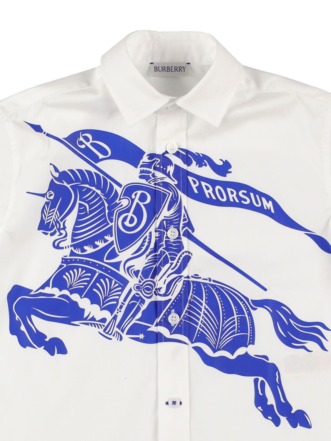 BURBERRY PRINTED COTTON POPLIN S/S SHIRT 