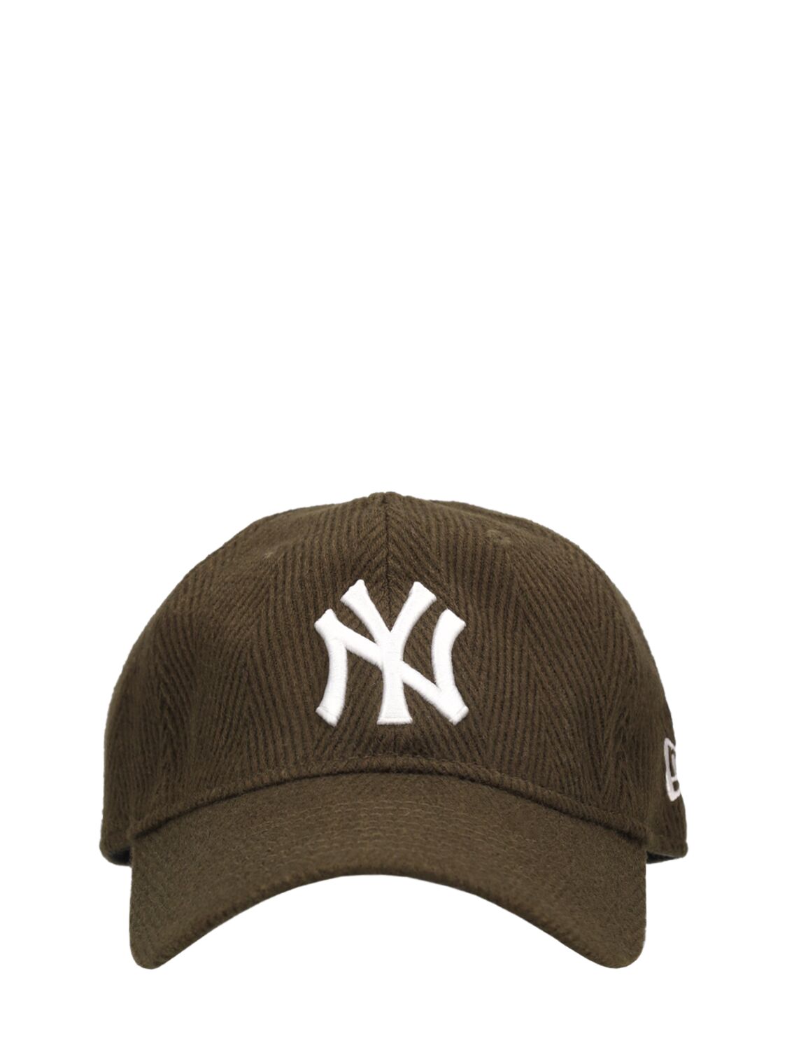 New Era 9twenty New York Yankees Herringbone Hat In Brown,green