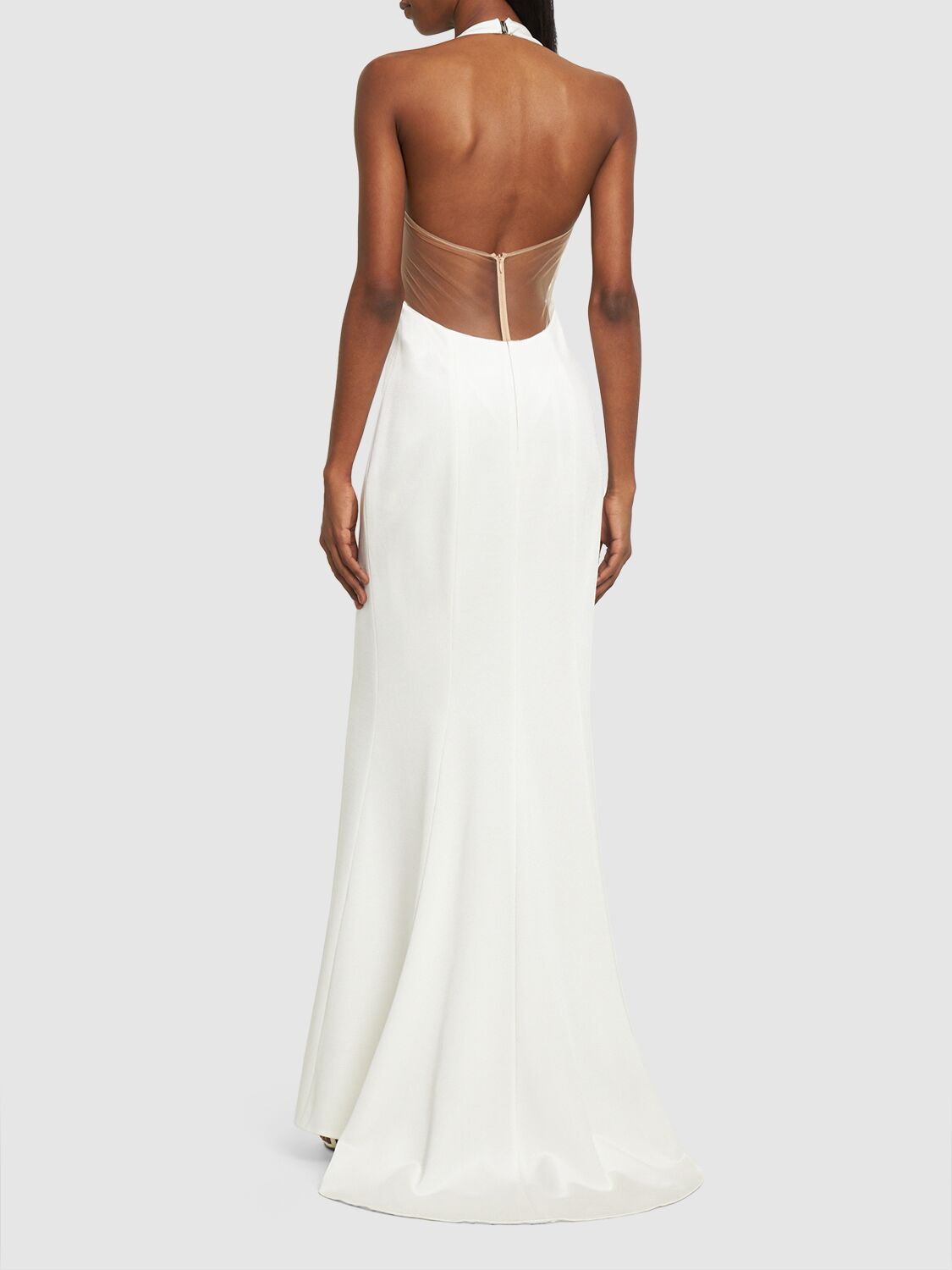 Shop Galvan Hebrides Maxi Jersey Bridal Dress In White
