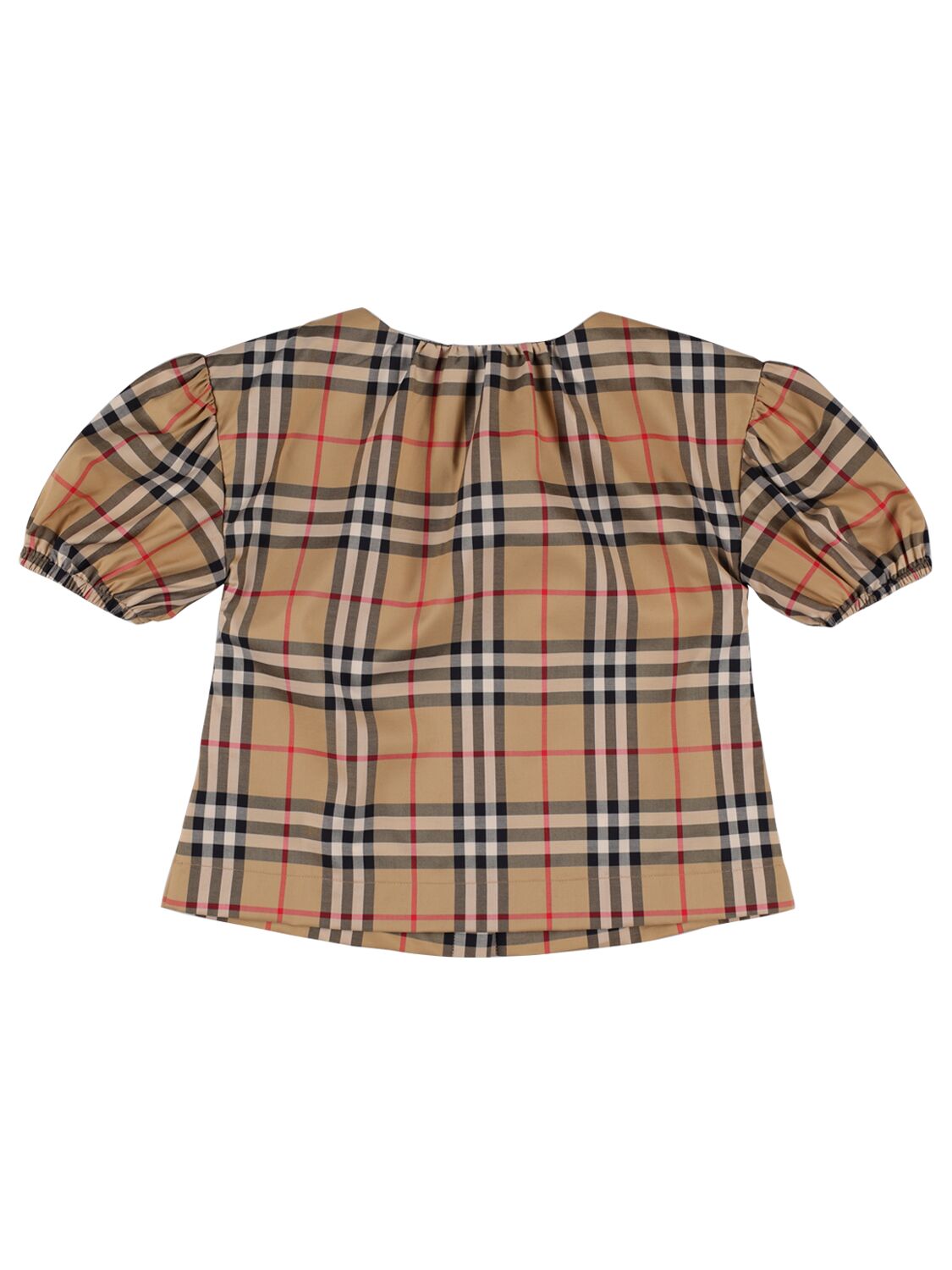 BURBERRY CHECK PRINT COTTON POPLIN SHIRT 