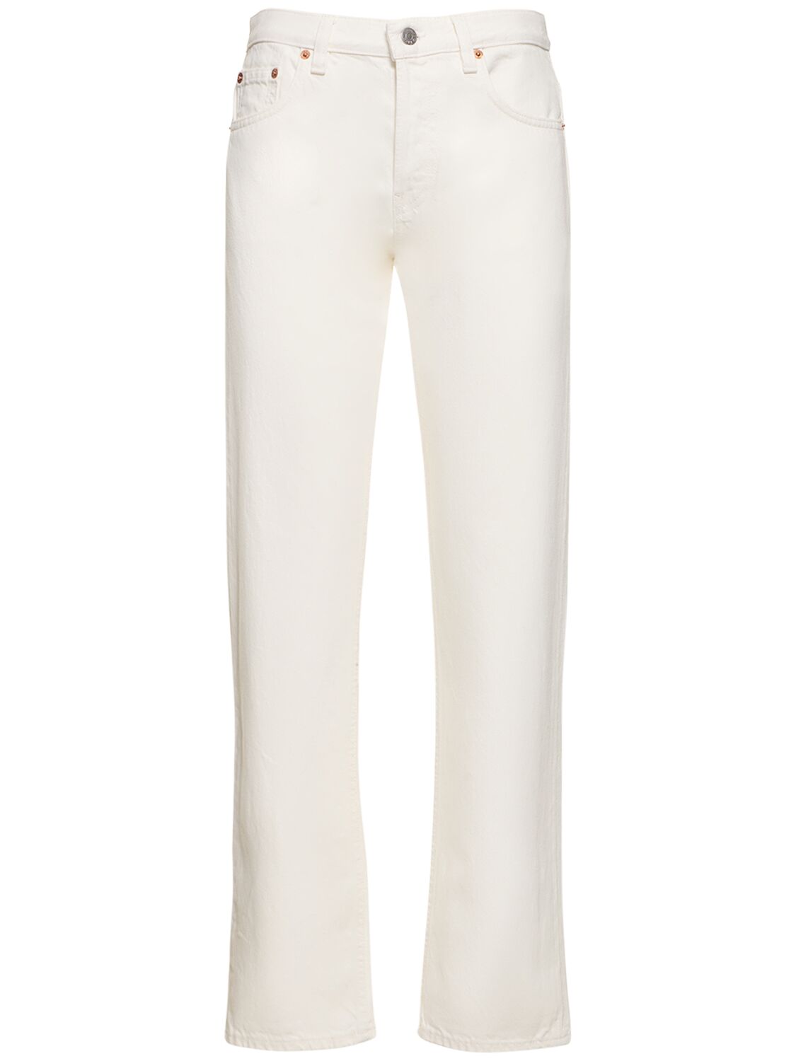 Shop Sporty And Rich Vintage Fit Denim Jeans In White