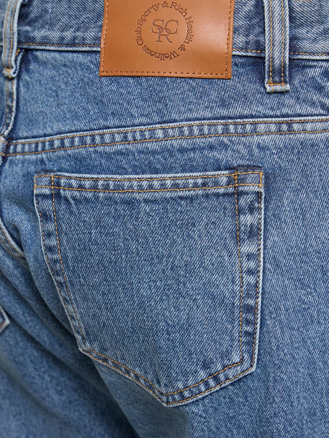 Shop Sporty And Rich Vintage Fit Denim Jeans In Light Blue