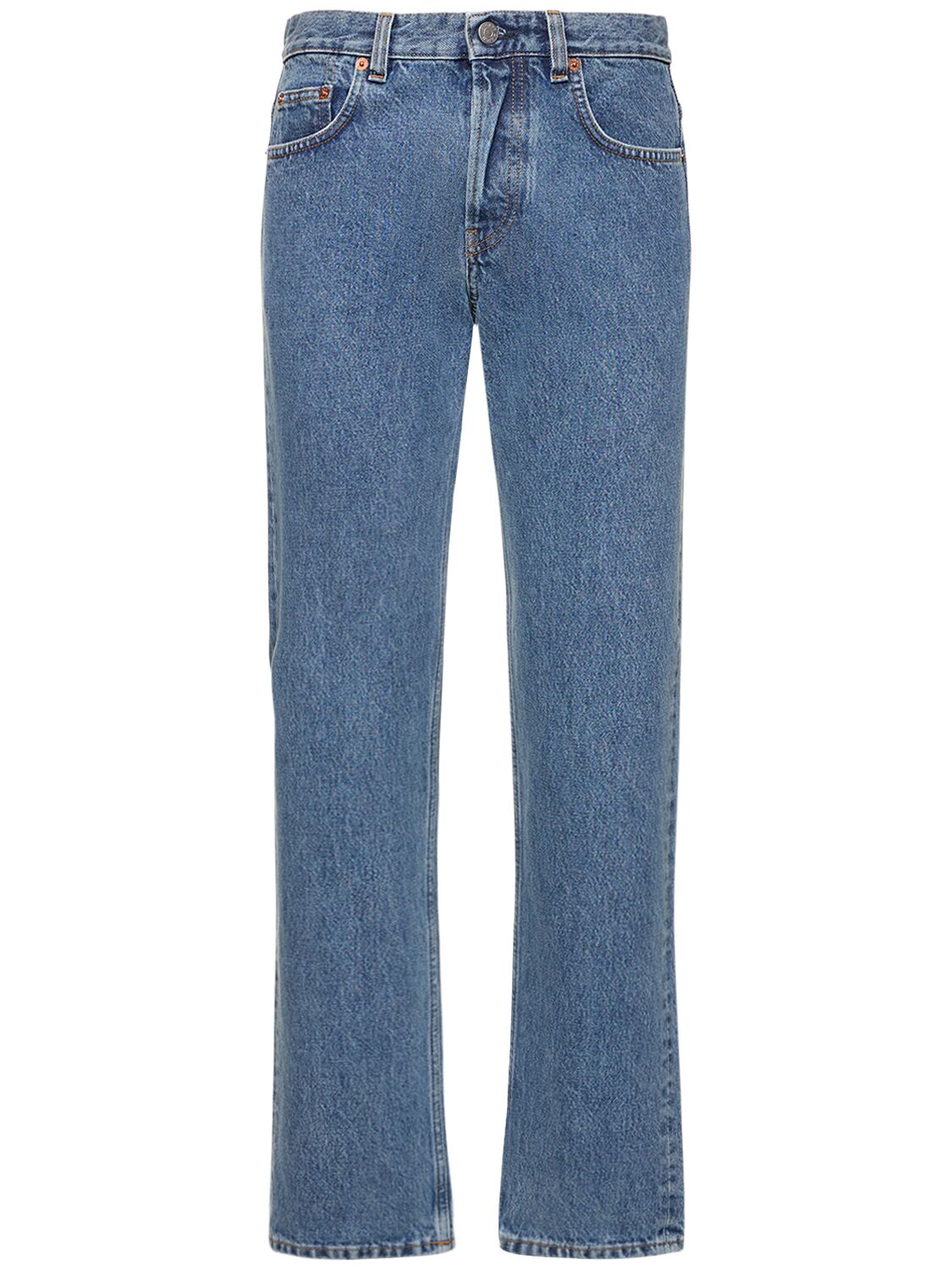 Shop Sporty And Rich Vintage Fit Denim Jeans In Light Blue