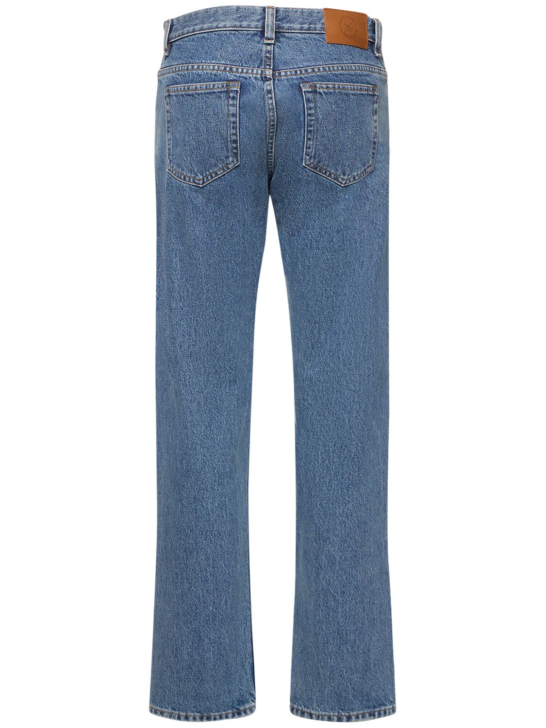 Shop Sporty And Rich Vintage Fit Denim Jeans In Light Blue