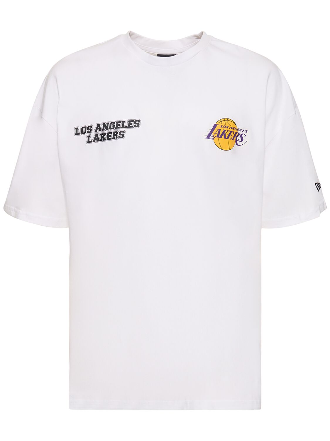 New Era Nba La Lakers Oversize T-shirt In White,yellow