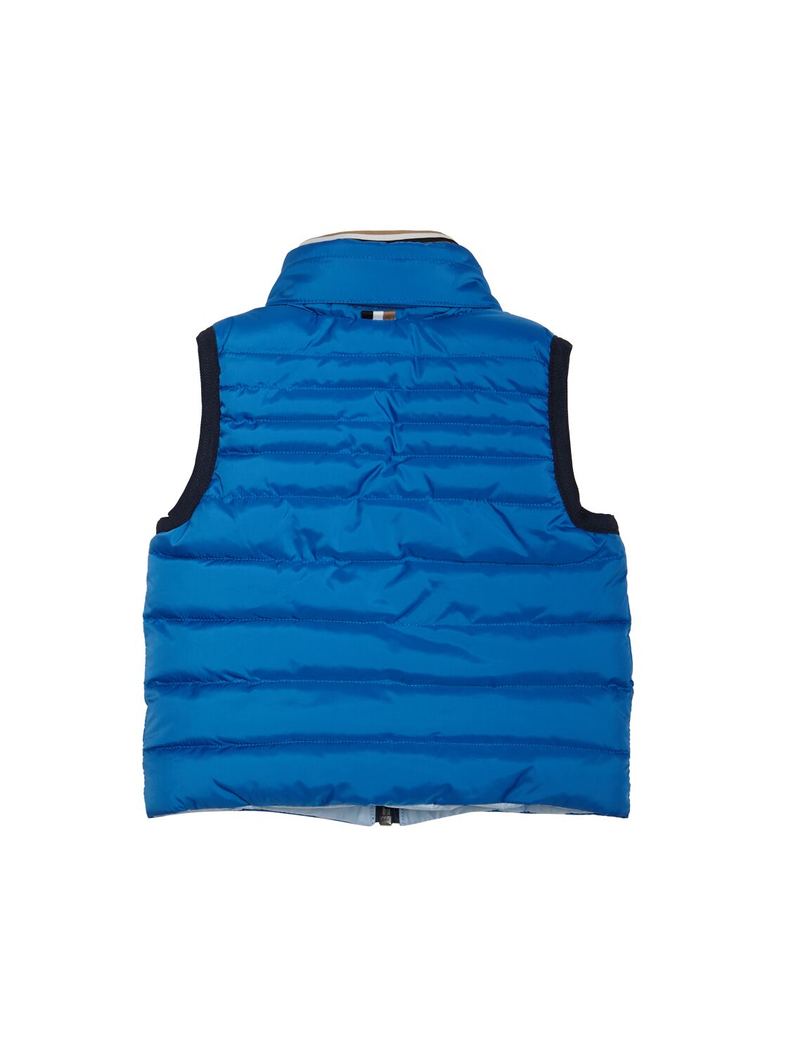 Shop Hugo Boss Nylon Reversible Hooded Puffer Vest In Light Blue